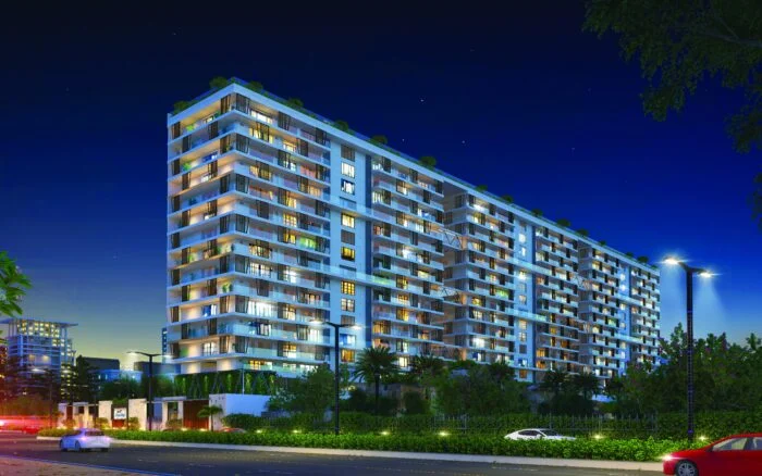 GVK Sky City high-rise works